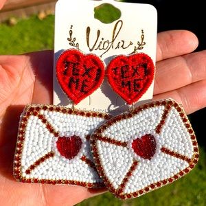 New beaded “Text Me” earrings